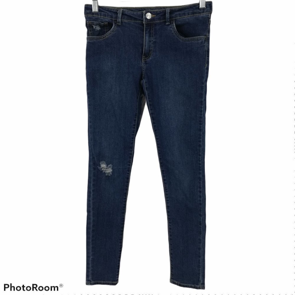 Levis 710 Super Skinny Distressed Jeans Size 16Reg